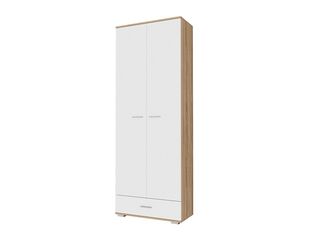 Шкаф 2-х дверный с 1 ящиком Италия ШК1Я-800 дуб сонома-белый глянец